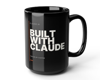 Built With Claude | Orange Edition Mug (Black 15oz)