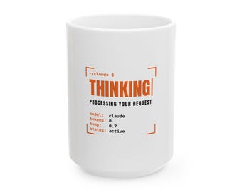 Claude Terminal | Developer Coffee Mug (White 15oz)