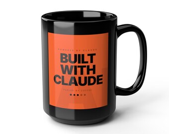 Claude Active | Bold Orange Coffee Mug (Black 15oz)
