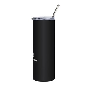 Built With Claude Straw Tumbler 20oz | Powered By Caffeine | Funny AI Developer Gift Matte Black Cup Bild 4