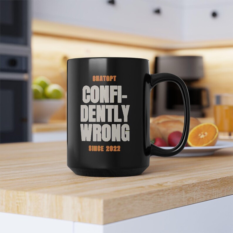ChatGPT Confidently Wrong Since 2022 Funny AI Humor Coffee Mug image 7
