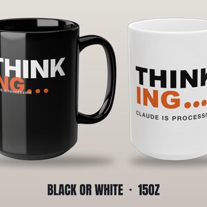 Thinking... | Claude AI Developer Mug (Black 15oz) image 2