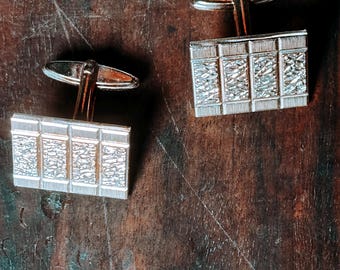 Gemelos vintage de esmalte tono dorado de 1980