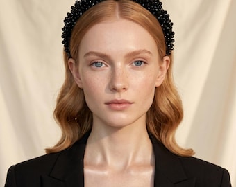 Crystal Beaded Headband | Handmade Statement Hair Accessory