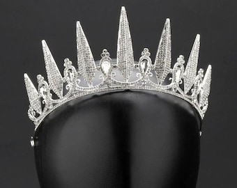 Gothic Crown for Women|Spiked Tiara Crown