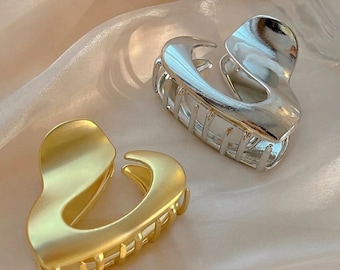Gold,Silver Metal Claw|Alloy Hair Clip for Women