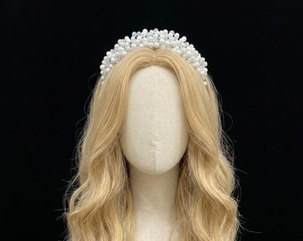 Braut Haarschmuck - Elegantes Hochzeit Haarband mit Perlen & Kristall