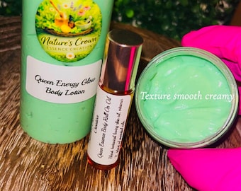 Aceite corporal en roll-on Queen Essence + Loción corporal Queen Energy