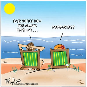 Obiettivi di coppia, Finisci il mio fumetto di margarita di Tom Falco (Tomversation). Perfetto per biglietti da visita, agenti immobiliari, mutui