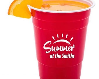 Personalized party cups - Custom Red Solo Cups, 16 oz. custom solo cups for any event - free shipping - Make your event memorable