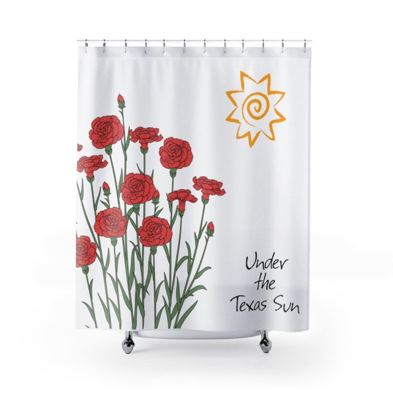 Under The Texas Sun Shower Curtains Texas Bathroom Decor Etsy