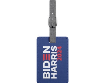 Biden Harris Luggage tag, travel tag, Saffiano Polyester Luggage Tag