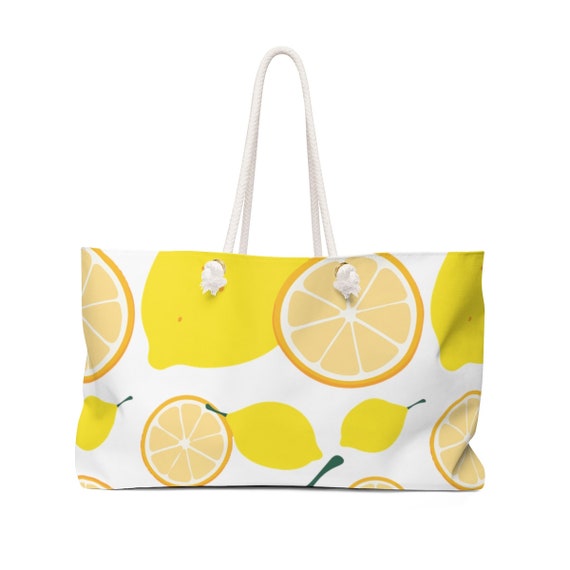 lemon beach bag