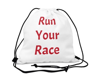 Run Your Race - drawstring backpack