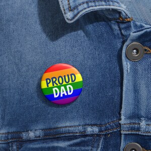 Proud Dad Pride Pin Button, gay pride image 2