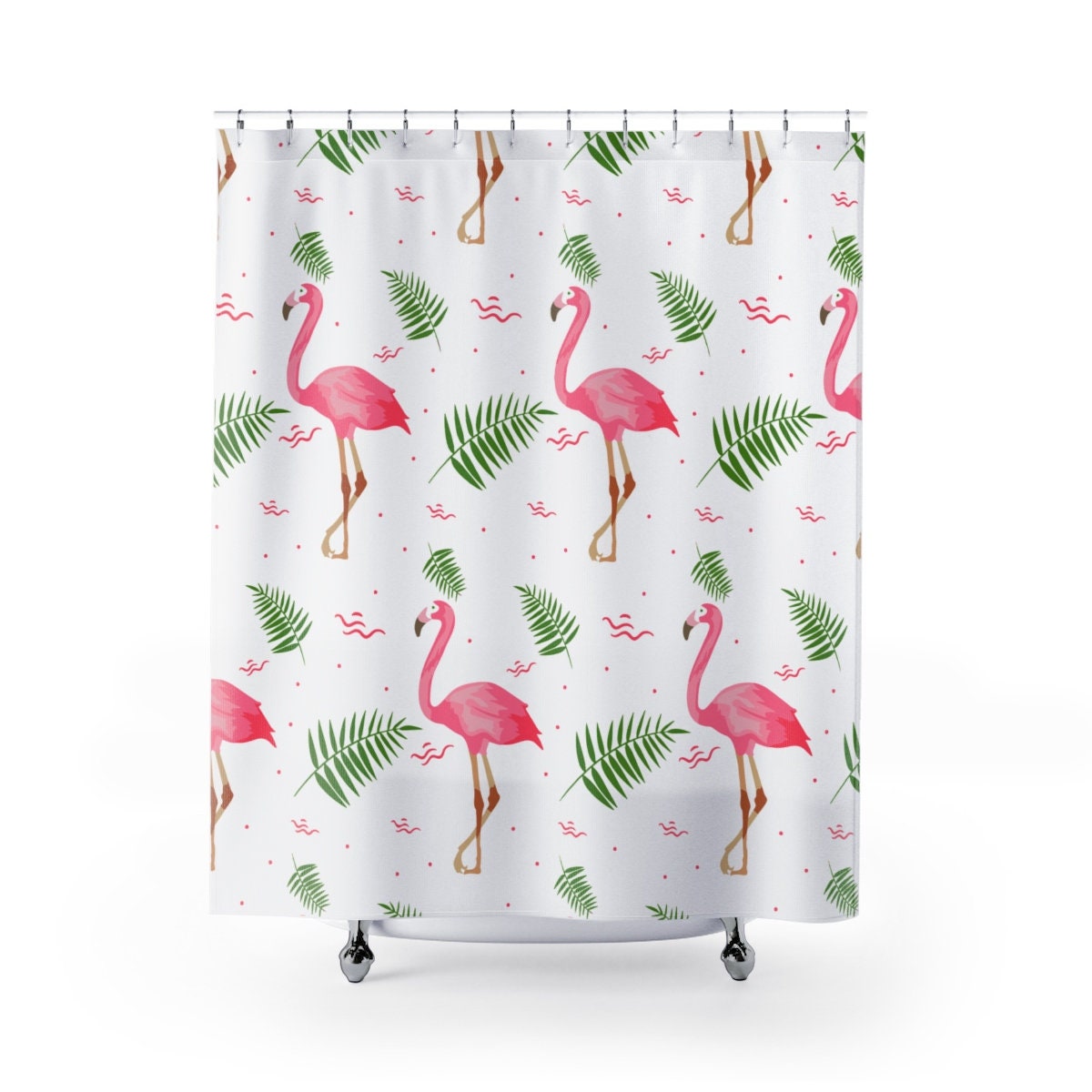 Flamingo Shower Curtains Bathroom Accessories Birds Zoo Etsy