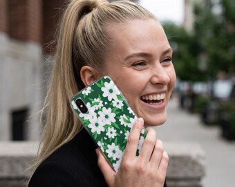 Flower iPhone Case — Cute Daisy Floral iphone Case, Colorful Flower iPhone Cover, Slim Flexible TPU Case, Gift for Her, gift for mom
