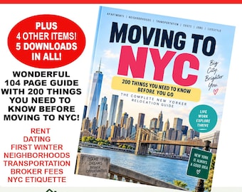 Moving to NYC Guide | 200 Things to Know Before Moving to New York | NYC Relocation & Apartment Guide PDF