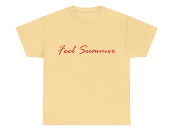 Feel Summer Unisex Heavy Cotton Tee, summer tee