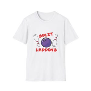 Bowling Unisex Softstyle T-Shirt / Split Happens t-shirt, bowling tees