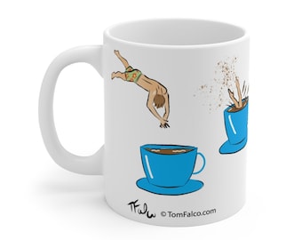 Tomversation coffee swimmer 11 oz. mug, coffee, tea