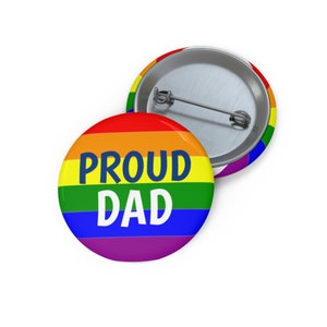 Proud Dad Pride Pin Button, gay pride image 1