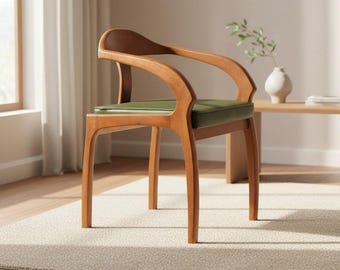 Living Room Chairs, Solid Wood Chair, Handmade Home Furniture