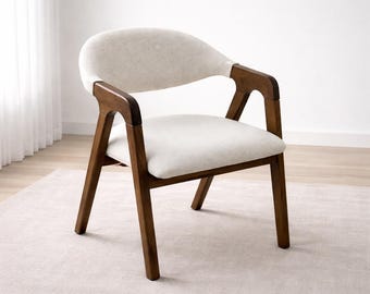 Wood Dining Room Chairs, Solid Walnut Chair, Handmade Home Furniture