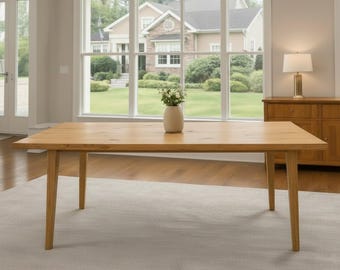 Walnut, Chestnut, Oak and Ash Wood Dining Table, Living Room Table, Natural Furniture