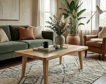 Mesas de centro naturales, madera de nogal, castaño, roble y fresno, mesa de centro