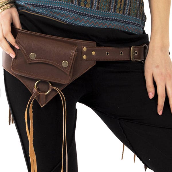 VEGAN LEATHER UTILITY belt, fanny pack, pocket belt, bumbag, STEAMPUNk belt, festival belt, Vlbebr