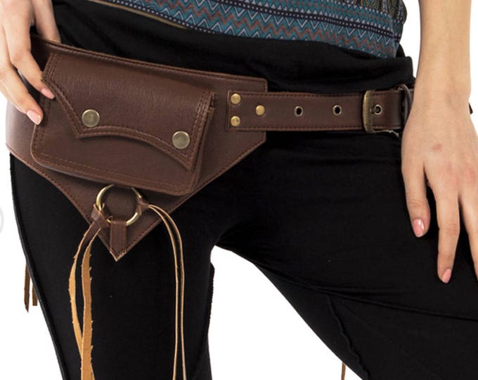 VEGAN LEATHER UTILITY Belt Fanny Pack Pocket Belt Bumbag - Etsy