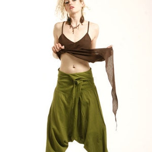 UNISEX FISHERMEN pants, yoga trousers, harem pants men, harem pants, aladdin pants, Cvtrfa image 2