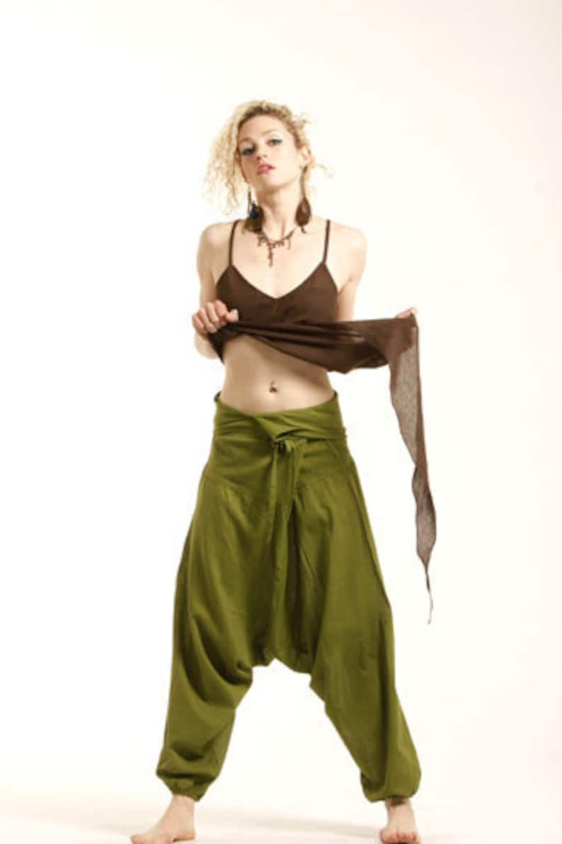 UNISEX FISHERMEN pants, yoga trousers, harem pants men, harem pants, aladdin pants, Cvtrfa image 2