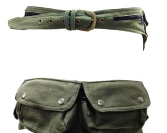 UTILITY BELT, fanny pack, hip bag, Pocket belt, Festival belt, canvas pocket belt, Hip pack, Cnbefop