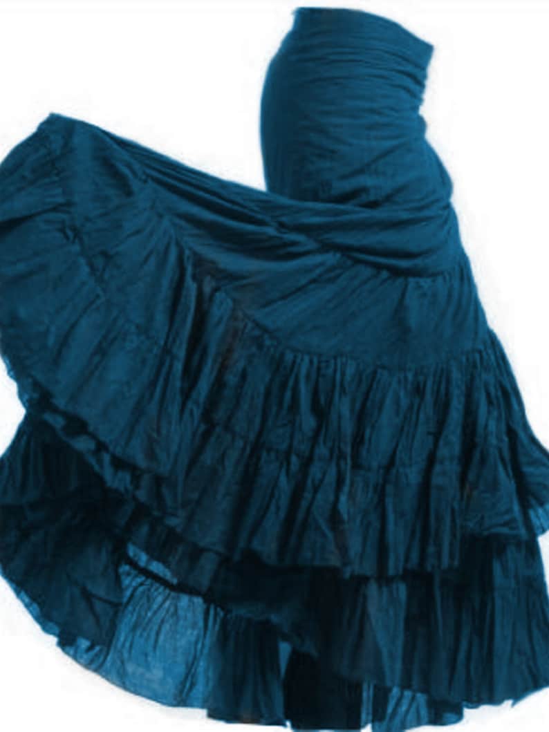 FLAMENCO SKIRT, maxi skirt, wrap Skirt, GYPSIE skirt, long skirt, CVskfl Teal