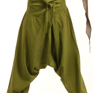 UNISEX FISHERMEN pants, yoga trousers, harem pants men, harem pants, aladdin pants, Cvtrfa Lime