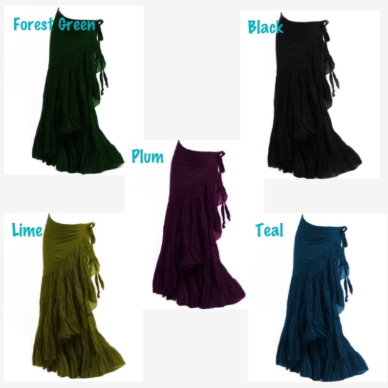 FLAMENCO SKIRT, maxi skirt, wrap Skirt, GYPSIE skirt, long skirt, CVskfl image 2