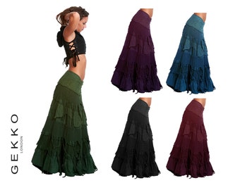 FLAMENCO SKIRT, wrap Skirt, GYPSIE skirt, long skirt, maxi skirt, Clskzf