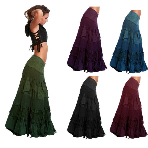 FLAMENCO SKIRT Maxi Skirt Wrap Skirt GYPSIE Skirt Long - Etsy