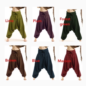 UNISEX FISHERMEN pants, yoga trousers, harem pants men, harem pants, aladdin pants, Cvtrfa image 1