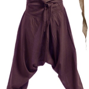 UNISEX FISHERMEN pants, yoga trousers, harem pants men, harem pants, aladdin pants, Cvtrfa Plum