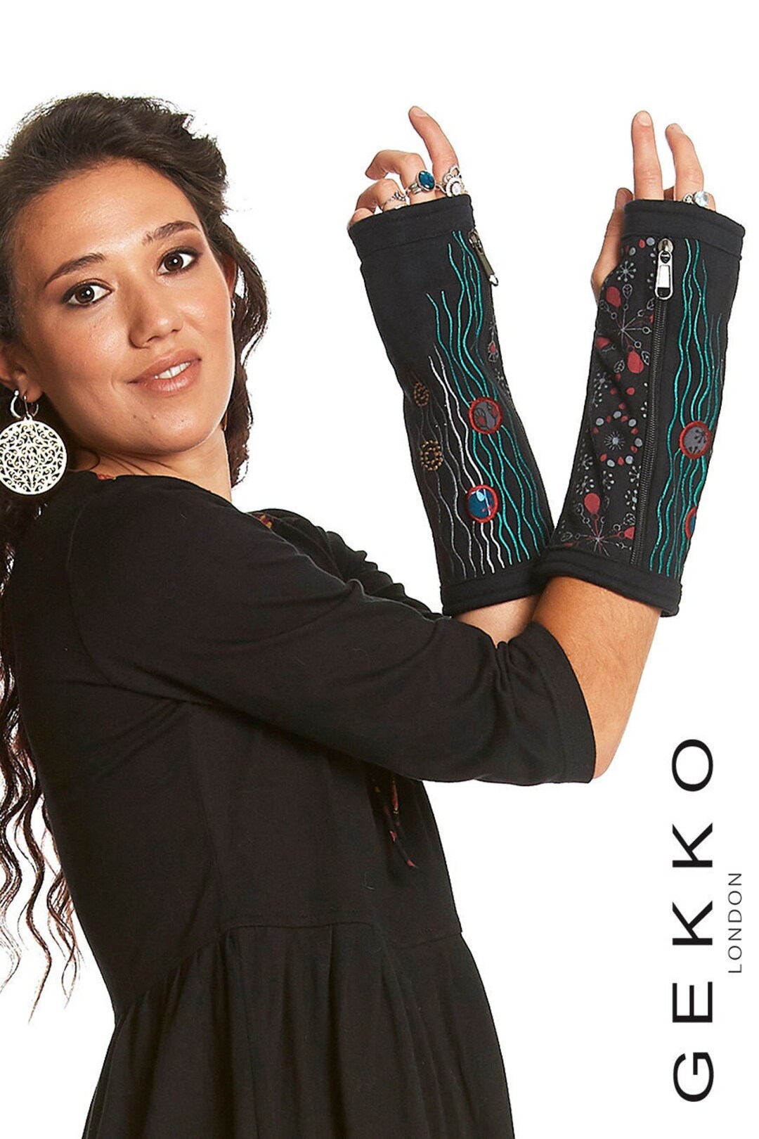 Jersey Arm Warmers With Zip ARM WARMERS, Wrist Warmers, Fingerless Gloves, HIPPY, Muffs Etsy