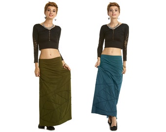 Jupe Maxi - jupe psytrance, GOTH SKIRt, jupe longue, goa Jupe, jupe hippie, jupe droite, LCSKaL