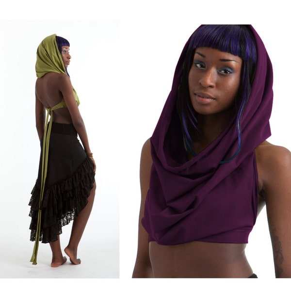 Haut de capuche Pixie - couleurs assorties, haut elfe, haut féerique, haut psytrance, haut STEAMPUNK, Lctoho