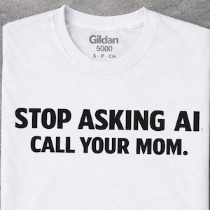 Camiseta "AI Slop", camiseta anti-IA, camiseta gráfica divertida anti-IA, camiseta con contenido creado por humanos, regalo de humor tecnológico para artistas y creadores, camiseta unisex