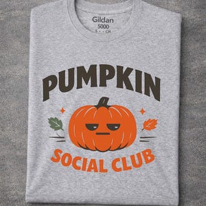 Pumpkin Social Club Shirt, Pumpkin Shirt, Fall Shirt, Halloween Shirt, Spooky Season Tee, Autumn Shirt, Pumpkin Lover Gift