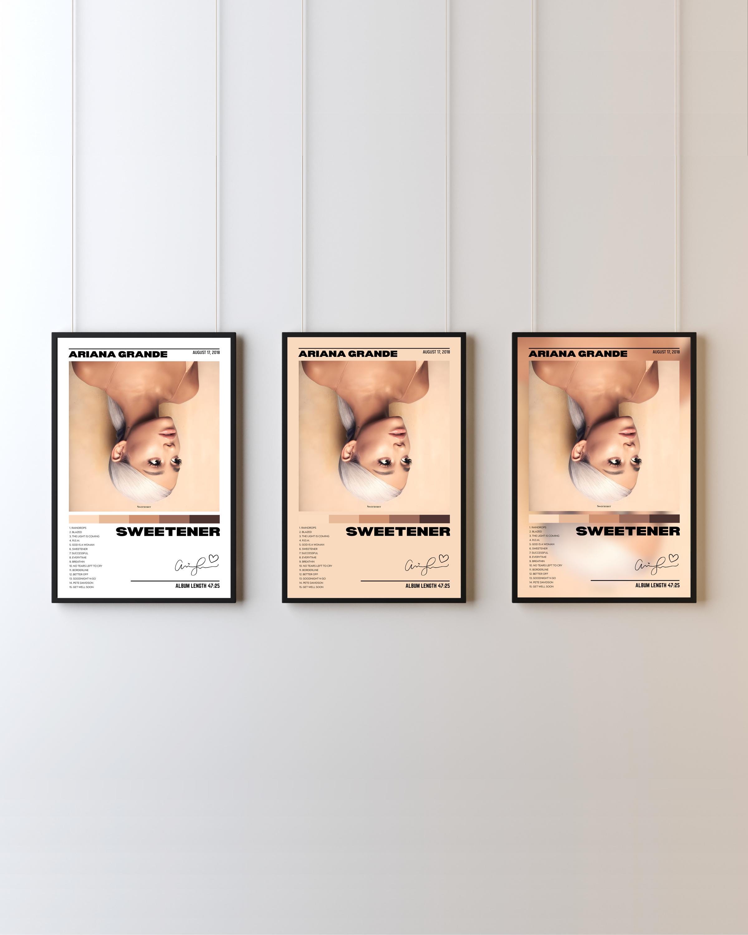 Tracklist Poster Ariana Grande - Etsy