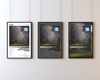 Raye This Music May Contain Hope Album Poster | Y2K Album Cover Print | Pop Music Wall Art | Tracklist Poster | Modern Aesthetic Room Decor