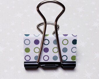 patterned binder clips